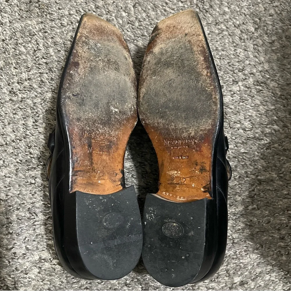 Yves Saint‎ Laurent Black Loafers Size 42 USA 9